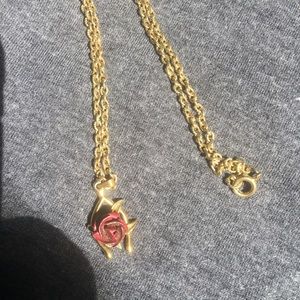 Wishbone Rose Necklace
